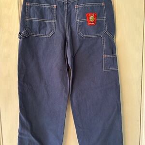 Gymboree Vintage 1998 Boys Navy Jeans Pants Excellent Size 7 XXL Hammer Wrench